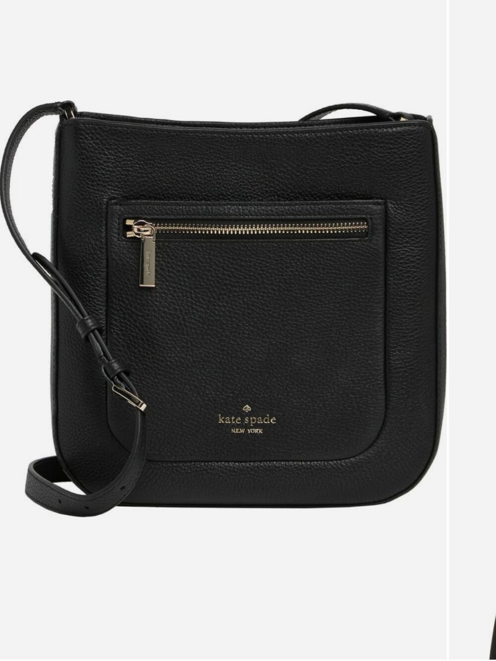 Kate Spade Liela Black Leather Crossbody with Gold Hardware